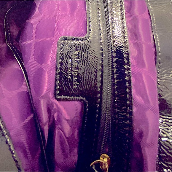 Kate Spade Black Leather Crossbody, Patent Details - Picture 9 of 9